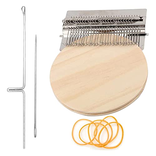 Tsadeer Kleiner Webrahmen, Webwerkzeug Typ Rahmen für Holzstopfen, praktische DIY Ausbesserungsmaschine (28 Haken) von Tsadeer