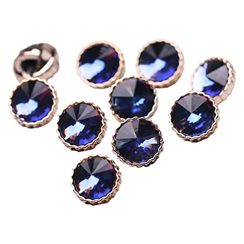 10 Stück Harz Strass Knöpfe 12 mm Mode Verzierung Knöpfe Frauen Nähen auf Kleidung Knöpfe für DIY Handwerk Zubehör Blau 12 mm von Tsangbaby