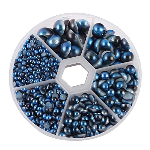 1150 Stück runde flache Rückseite Halbperlen lose Perlen Cabochon Perlen gemischte Größen für DIY Handwerk Handy Zubehör Farbe 11 von Tsangbaby