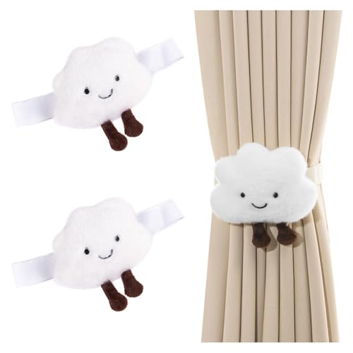 2 Stück Vorhang Raffhalter Gardinenband Vorhang Halter Gardinen Raffhalter Vorhang Zusammenhalter Wolke Vorhang Krawatten Raffhalter Dekorative Vorhang Für Haus, Büro, Wohnzimmer von Tsangbaby
