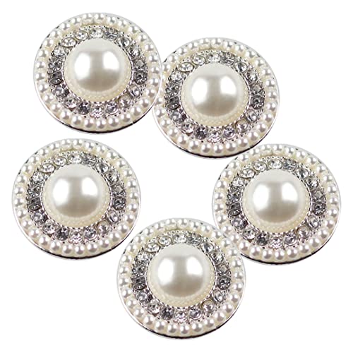 5 Stück runde Perlenknöpfe klassische Strass-Metallknöpfe Frauen Nähen auf Zubehör DIY Handwerk Schmuck für Hochzeit Tasche 22 mm 5 Stück runde Perlenknöpfe klassische Strass-Metallknöpfe Frauen Nähen auf Zubehör DIY Handwerk Schmuck für Hochzeit Tasche 22 mm von Tsangbaby