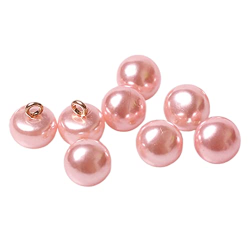 8 Stück Harzperlenknöpfe, exquisite Pilzknöpfe, gestrickt, Mantel, zum Aufnähen, Bastelzubehör für Frauen, 10 mm, Rosa, 10 mm von Tsangbaby
