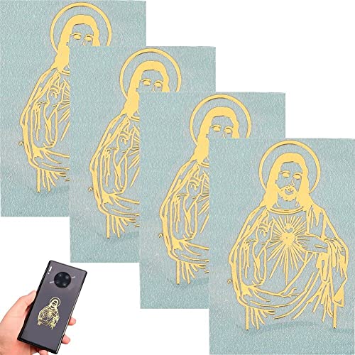 Tsffae 4 Stück Diyalo Heilige Familie Aufkleber Für Telefon-dekor, Christliches Design, Goldfarbe, Barmherzigkeit Jesus Maria, Verschiedene Symbol-abziehbilder, Aufkleber, Dekorativ Tsffae 4 Stück Diyalo Heilige Familie Aufkleber Für Telefon-dekor, Christliches Design, Goldfarbe, Barmherzigkeit Jesus Maria, Verschiedene Symbol-abziehbilder, Aufkleber, Dekorativ von Tsffae
