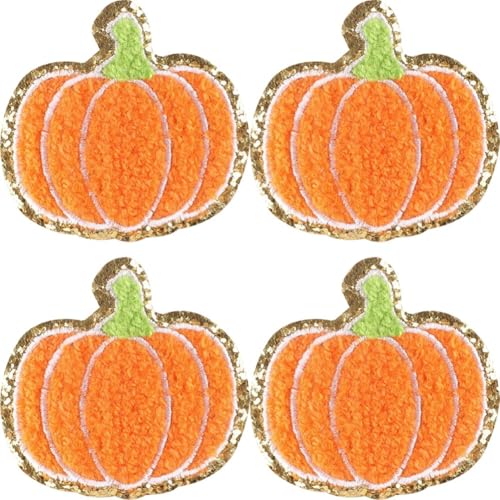 4pcs Halloween Geist Glitter Gold Rim Chenille Eisen Auf Kürbis Patches Für Kinder Stickerei Patch DIY Tasche Kappen Nähen Abzeichen 4pcs Halloween Geist Glitter Gold Rim Chenille Eisen Auf Kürbis Patches Für Kinder Stickerei Patch DIY Tasche Kappen Nähen Abzeichen von Tsffae