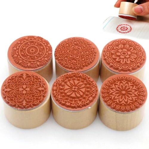 Stempel Blumenmuster, 6 Stück/Set, Rund, Barock, Mandala-skulptur, Modell, Retro-Spitze, Textur, Prägestempel Für DIY-Handwerk, Kartenherstellung Stempel Blumenmuster, 6 Stück/Set, Rund, Barock, Mandala-skulptur, Modell, Retro-Spitze, Textur, Prägestempel Für DIY-Handwerk, Kartenherstellung von Tsffae