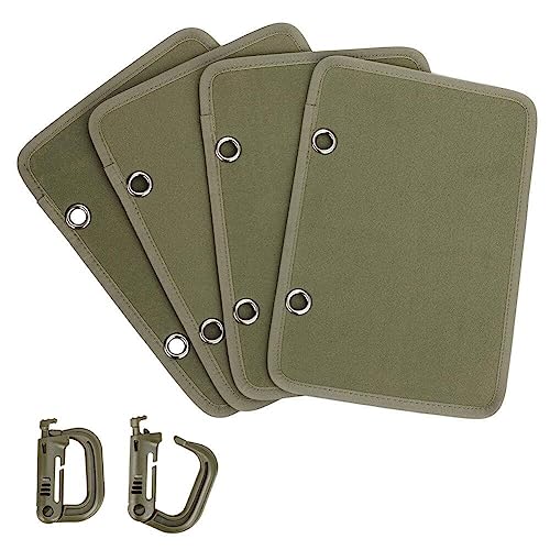 Tsffae Patch-Display-Halter, 4 Stück/Set, umklappbares Patchbuch, Patch-Booklet-Organizer, Anzeigetafel mit abnehmbaren D-Ring-Schnallen von Tsffae