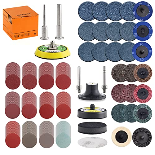 Tshya 270 Stück Schleifscheiben 50mm Klett für Bohrer und Schleifmaschinen mit 3mm und 6mm Schaftträgerplatte, inklusive 2 Zoll Roll Lock Schleifpapiers in 36-3000 Körnung Tshya 270 Stück Schleifscheiben 50mm Klett für Bohrer und Schleifmaschinen mit 3mm und 6mm Schaftträgerplatte, inklusive 2 Zoll Roll Lock Schleifpapiers in 36-3000 Körnung von Tshya