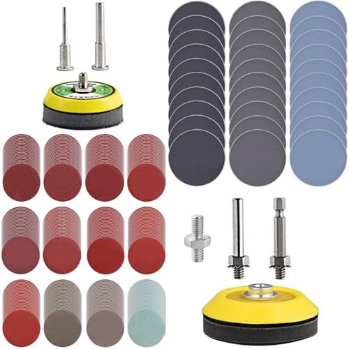 Vielseitiges Schleifscheiben-Set für Bohrmaschinen, Schleifmaschinen, Rotationswerkzeuge, Aufsatz mit 2 Stück 0,3 cm und 0,6 cm Schaft-Trägerplatten, Schleifpads inklusive Körnung 80-3000, 279 Stück Vielseitiges Schleifscheiben-Set für Bohrmaschinen, Schleifmaschinen, Rotationswerkzeuge, Aufsatz mit 2 Stück 0,3 cm und 0,6 cm Schaft-Trägerplatten, Schleifpads inklusive Körnung 80-3000, 279 Stück von Tshya