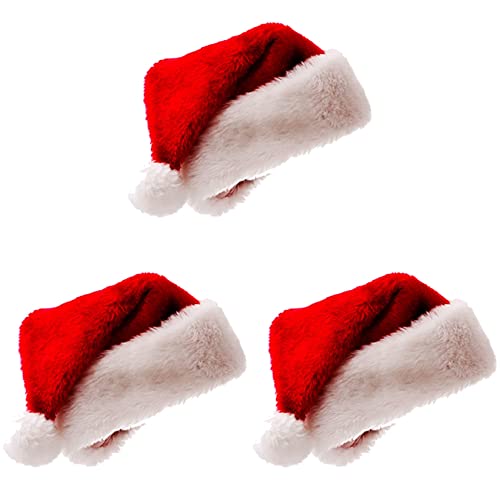 TsoLay 3X Weihnachts Mütze Weihnachts Mütze Weihnachts KostüM Dress Up Plüsch Dicke Weihnachts Mütze Erwachsene von TsoLay