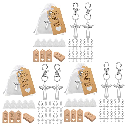 TsoLay 60 x Dankeschön-Schlüsselanhänger, Engel-Schlüsselanhänger, Hochzeitsgeschenke für Babyparty, Geburtstag, Giveaway von TsoLay