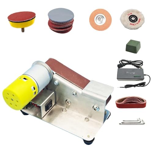 TsoLay Mini-Elektro-Bandschleifer, Polier- Und Schärfmaschine Mit 10 Schleifbändern, 7 Geschwindigkeitsstufen Und 15° Festwinkel, 3-Gang-Schalter, Vorwärts-/Rückwärtslauf, Für Die Holzbearbeitung TsoLay Mini-Elektro-Bandschleifer, Polier- Und Schärfmaschine Mit 10 Schleifbändern, 7 Geschwindigkeitsstufen Und 15° Festwinkel, 3-Gang-Schalter, Vorwärts-/Rückwärtslauf, Für Die Holzbearbeitung von TsoLay