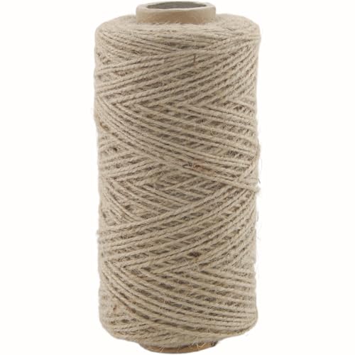 Natürliche Juteschnur 2 mm, 200 m Hanfseil Juteseil Jutekordel für Bastelarbeiten Pflanzen, Garten, Handgefertigte Kunstwerke, Dekoration, Verpackung und Heimdekoration Jute Schnur for DIY (2MM) von Tssnlur