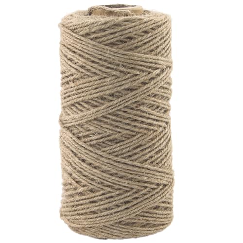 Natürliche Juteschnur 3 mm, 200 m Hanfseil Juteseil Jutekordel für Bastelarbeiten Pflanzen, Garten, Handgefertigte Kunstwerke, Dekoration, Verpackung und Heimdekoration Jute Schnur (3MM x 200M) von Tssnlur