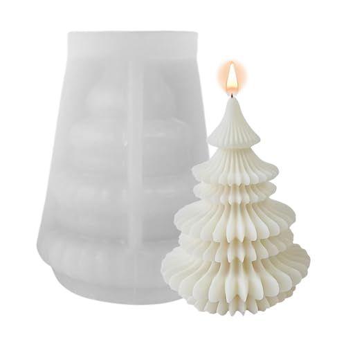 Tsuchiya Weihnachten Silikonform 3D Weihnachtsbaum Kerzengießform DIY Silikonform Gießformen Silikon Kerzenform Gießen Für Kerzenherstellung, Handgefertigte Seife von Tsuchiya