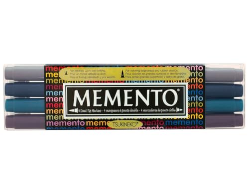 Memento Fineliner Zeichenstifte Set, Dolphin Play - Malstifte für Künstler, Wasserfest - Beständig Gegen Ausbleichen - Stempeln, Kalligraphieren, Aquarellieren, Embossing und für Mischtechniken von Tsukineko