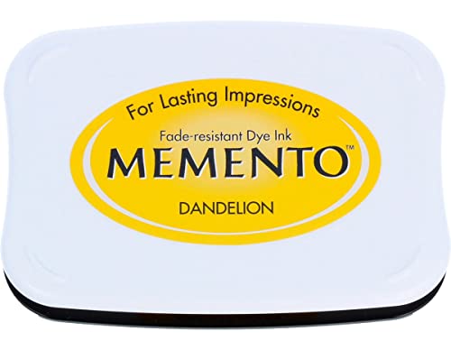 Tsukineko Memento Stempelkissen-Gelb, Dandelion-Groß-Wasserbasis, Undurchsichtig, Deckend, Wasserfest-Embossing, Yellow, 10 x 6 cm Tsukineko Memento Stempelkissen-Gelb, Dandelion-Groß-Wasserbasis, Undurchsichtig, Deckend, Wasserfest-Embossing, Yellow, 10 x 6 cm von Tsukineko