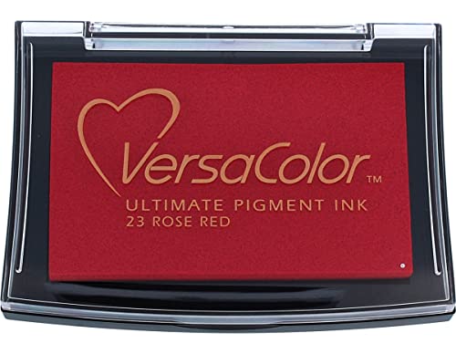 Tsukineko VersaColor Stempelkissen-Rot, Rose Red-Groß-Deckend, Wasserbasis-Wasserfest-Embossing, 9,9 x 6,8 x 1,9 cm Tsukineko VersaColor Stempelkissen-Rot, Rose Red-Groß-Deckend, Wasserbasis-Wasserfest-Embossing, 9,9 x 6,8 x 1,9 cm von Tsukineko