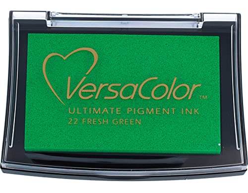 Tsukineko, VersaColor Pigment-Stempelkissen – grün, 4 x 4 cm Tsukineko, VersaColor Pigment-Stempelkissen – grün, 4 x 4 cm von Tsukineko