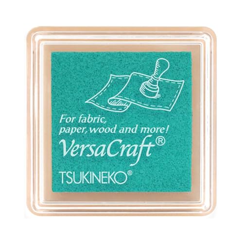 Tsukineko 05VKS140 VersaCraft Stempelkissen-Grün, Mintgreen-Klein-Wasserbasis, Deckend, Beständig gegen Ausbleichen-Embossing, pad size: 2,4 x 2,4 cm Tsukineko 05VKS140 VersaCraft Stempelkissen-Grün, Mintgreen-Klein-Wasserbasis, Deckend, Beständig gegen Ausbleichen-Embossing, pad size: 2,4 x 2,4 cm von Tsukineko