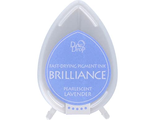Tsukineko Brilliance Dew Drop Stempelkissen Violett, Pearl Lavender-Klein-Lösemittelhaltig, Deckend, Beständig Gegen Ausbleichen-Wasserbeständig, Purple, 3,3 x 5 x 2 cm von Tsukineko