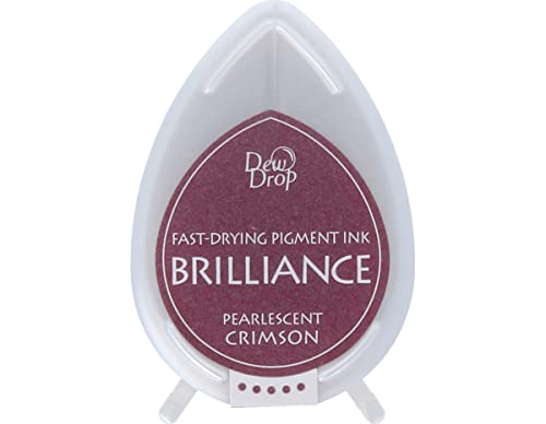 Tsukineko Brilliance Dew Drop Stempelkissen zum Stempeln-Lila, Pearl Crimson-Klein-Lösemittel-Stempeltinte-Lufttrocknend-Deckend, Archivierbar, Wasserfest, Perle Purpurrot, pad Size: 2,4 x 3,9 cm Tsukineko Brilliance Dew Drop Stempelkissen zum Stempeln-Lila, Pearl Crimson-Klein-Lösemittel-Stempeltinte-Lufttrocknend-Deckend, Archivierbar, Wasserfest, Perle Purpurrot, pad Size: 2,4 x 3,9 cm von Tsukineko