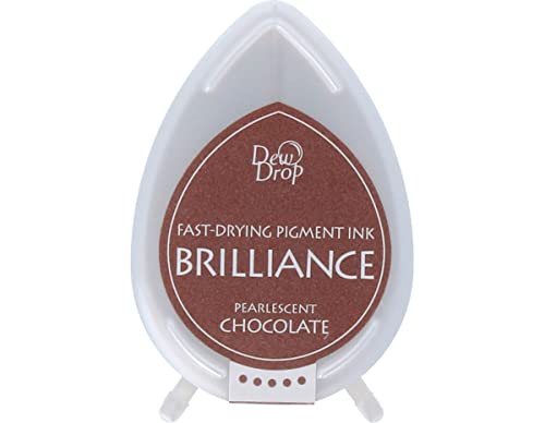 Tsukineko Brilliance Dew Drop Stempelkissen Braun, Pearl Chocolate-Klein-Lösemittelhaltig, Deckend, Beständig Gegen Ausbleichen-Wasserbeständig, Brown, 3,3 x 5 x 2 cm Tsukineko Brilliance Dew Drop Stempelkissen Braun, Pearl Chocolate-Klein-Lösemittelhaltig, Deckend, Beständig Gegen Ausbleichen-Wasserbeständig, Brown, 3,3 x 5 x 2 cm von Tsukineko