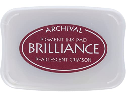 Tsukineko Brilliance Stempelkissen-Braun, Pearl Crimson-Groß-Beständig Gegen Ausbleichen, Deckend, Wasserfest-Embossing, Brown, 9,9 x 6,8 x 1,9 cm Tsukineko Brilliance Stempelkissen-Braun, Pearl Crimson-Groß-Beständig Gegen Ausbleichen, Deckend, Wasserfest-Embossing, Brown, 9,9 x 6,8 x 1,9 cm von Tsukineko