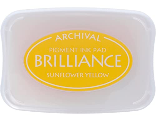 Tsukineko Brilliance Stempelkissen-Gelb, Sunflower Yellow-Groß-Beständig Gegen Ausbleichen, Deckend, Wasserfest-Embossing, 9,9 x 6,8 x 1,9 cm Tsukineko Brilliance Stempelkissen-Gelb, Sunflower Yellow-Groß-Beständig Gegen Ausbleichen, Deckend, Wasserfest-Embossing, 9,9 x 6,8 x 1,9 cm von Tsukineko