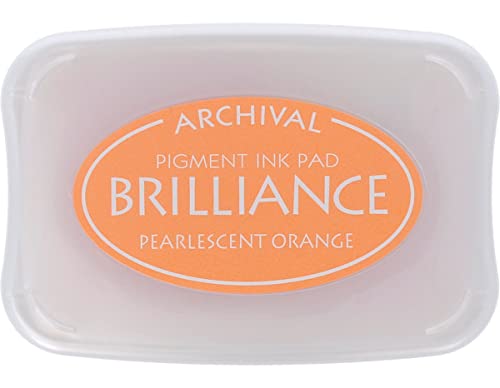 Tsukineko Brilliance Stempelkissen-Orange, Pearl Groß-Beständig Gegen Ausbleichen, Deckend, Wasserfest-Embossing, Papier, 9,9 x 6,8 x 1,9 cm Tsukineko Brilliance Stempelkissen-Orange, Pearl Groß-Beständig Gegen Ausbleichen, Deckend, Wasserfest-Embossing, Papier, 9,9 x 6,8 x 1,9 cm von Tsukineko