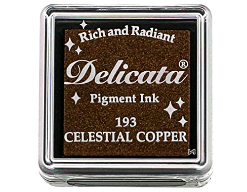 Tsukineko Delicata Stempelkissen - Kupfer, Celestial Copper - Klein - Wasserbasis, Wasserfest - Embossing von Tsukineko