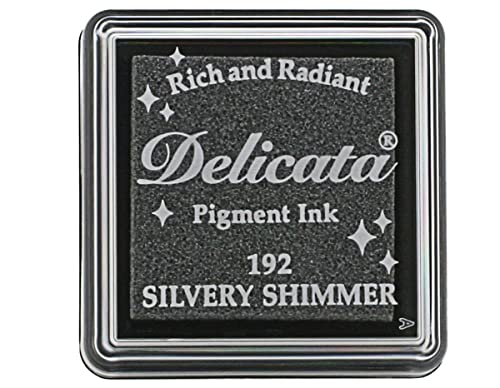 Tsukineko Delicata Stempelkissen - Silber, Silvery Shimmer - Klein - Wasserbasis, Wasserfest - Embossing Tsukineko Delicata Stempelkissen - Silber, Silvery Shimmer - Klein - Wasserbasis, Wasserfest - Embossing von Tsukineko