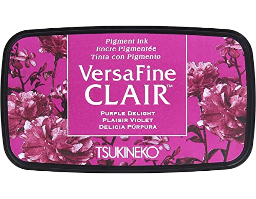 Tsukineko Purple Delight Versafine Clair Stempelkissen, Synthetisches Material, Violett, 5,6 x 9,7 x 2,3 cm, Matrial, 5.6 x 9.7 x 2.3 cm von Tsukineko