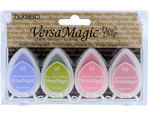 Tsukineko Dew Drop Inkpads VersaMagic Flower Pot Stempelkissen, 4-teiliges Set, Synthetic Material, Mehrfarbig, 14.3 x 9.2 x 2.4 cm Tsukineko Dew Drop Inkpads VersaMagic Flower Pot Stempelkissen, 4-teiliges Set, Synthetic Material, Mehrfarbig, 14.3 x 9.2 x 2.4 cm von Tsukineko