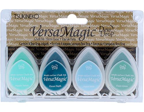 Tsukineko Dew Drop Seashore VersaMagic Stempelkissen-Set, 4-teilig, Synthetic Material, Mehrfarbig, 14.3 x 9.2 x 2.4 cm Tsukineko Dew Drop Seashore VersaMagic Stempelkissen-Set, 4-teilig, Synthetic Material, Mehrfarbig, 14.3 x 9.2 x 2.4 cm von Tsukineko