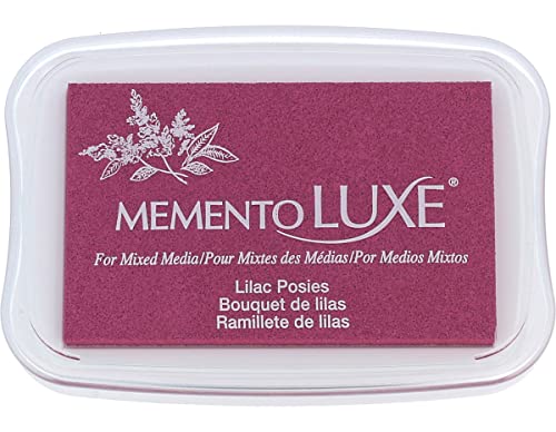Tsukineko Memento Luxe Stempelkissen zum Stempeln-Lila, Flieder Posies-Groß-Wasserbasis-Deckend, Archivierung-Prägung, Holz, Lilafarbene Blumensträuße, pad Size: 7,6 x 4,7 cm Tsukineko Memento Luxe Stempelkissen zum Stempeln-Lila, Flieder Posies-Groß-Wasserbasis-Deckend, Archivierung-Prägung, Holz, Lilafarbene Blumensträuße, pad Size: 7,6 x 4,7 cm von Tsukineko