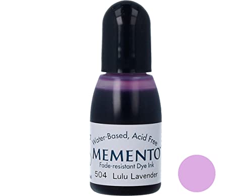 Tsukineko Memento REINKER LULU LAVND Refill Nachfülltinte-15 ml-Violett, Lavender-Zubehör Stempelkissen, Purple, 2,4 x 2,4 x 6,6 cm von Tsukineko