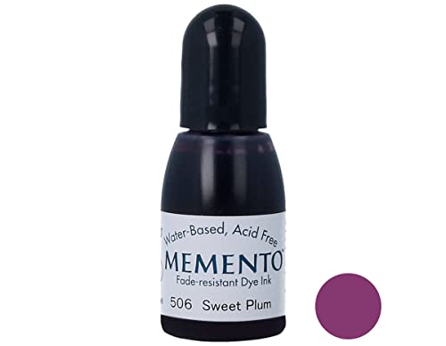 Tsukineko Memento Refill Nachfülltinte - 15 ml - Violett, Sweet Plum - Zubehör Reinker für Memento Stempelkissen von Tsukineko