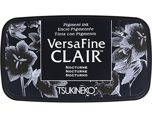 Tsukineko Nocturne Versafine Clair Tinte Pad, Kunststoff, schwarz, 5,6 x 9,7 x 2,3 cm, Synthetisches Material, 5.6 x 9.7 x 2.3 cm von Tsukineko