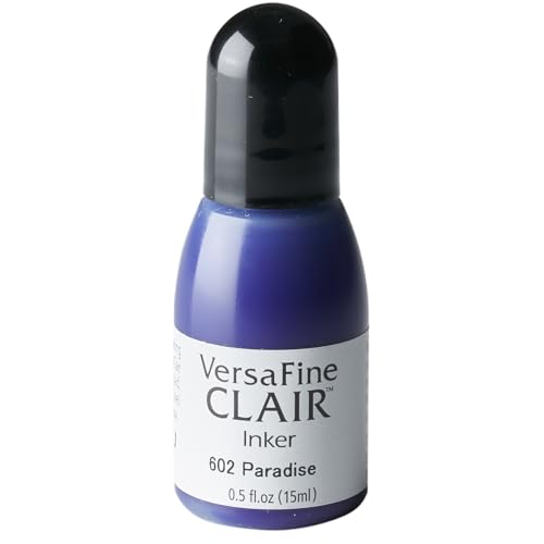 Tsukineko VersaFine Clair Refill Nachfülltinte - 15 ml - Blau, Paradise - Zubehör Reinker für VersaFine Clair Stempelkissen von Tsukineko