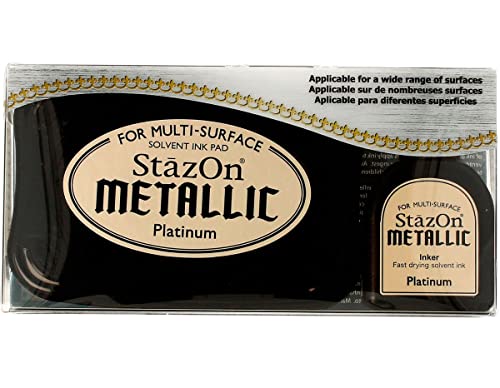 Tsukineko SZMT-195 StazOn Metallic Stempelkissen zum Stempeln-Silber, Platin-Groß-Deckend-Archivierung, L Tsukineko SZMT-195 StazOn Metallic Stempelkissen zum Stempeln-Silber, Platin-Groß-Deckend-Archivierung, L von Tsukineko