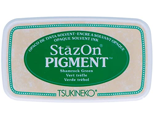 Tsukineko SZ-PIG-051 SZPIG-051 StazOn Pigmenttinte Stempelkissen-Grün, Shamrock Green-Groß-Deckend, Lufttrocknend, Wasserfest-Embossing Tsukineko SZ-PIG-051 SZPIG-051 StazOn Pigmenttinte Stempelkissen-Grün, Shamrock Green-Groß-Deckend, Lufttrocknend, Wasserfest-Embossing von Tsukineko