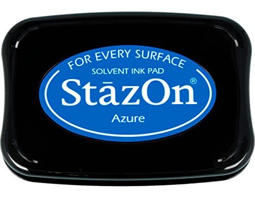 Tsukineko StazOn Stempelkissen, Azurblau, Synthetic Material, blau, 9.9 x 6.6 x 1.8 cm Tsukineko StazOn Stempelkissen, Azurblau, Synthetic Material, blau, 9.9 x 6.6 x 1.8 cm von Tsukineko