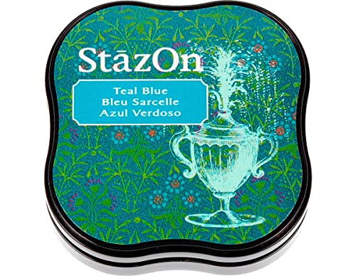 Tsukineko StaZon Midi Stempelkissen, Aquamarin Blau, Synthetic Material, Tuerkis, 5.4 x 5.4 x 2.2 cm Tsukineko StaZon Midi Stempelkissen, Aquamarin Blau, Synthetic Material, Tuerkis, 5.4 x 5.4 x 2.2 cm von Tsukineko