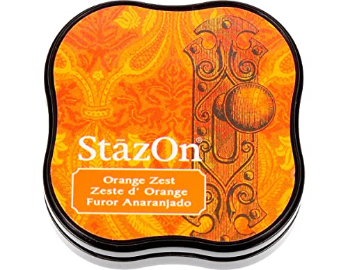 Tsukineko Stazon Midi Pad, Cherry Pink Parent Orange Zest, Orangenschale von Tsukineko