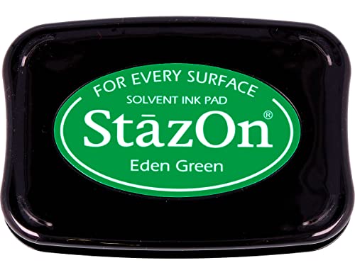 Tsukineko StazOn Stempelkissen-Grün, Eden Green-Groß-Deckend, Lufttrocknend, Wasserfest-Embossing, Kunststoff Tsukineko StazOn Stempelkissen-Grün, Eden Green-Groß-Deckend, Lufttrocknend, Wasserfest-Embossing, Kunststoff von Tsukineko