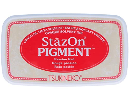 Tsukineko SZ-PIG-021 Pigment Pad Red StazOn Pigmenttinte Stempelkissen-Rot, Passion Groß-Deckend, Lufttrocknend, Wasserfest-Embossing Tsukineko SZ-PIG-021 Pigment Pad Red StazOn Pigmenttinte Stempelkissen-Rot, Passion Groß-Deckend, Lufttrocknend, Wasserfest-Embossing von Tsukineko