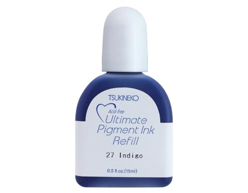 Tsukineko Ultimate Pigment Refill Nachfülltinte - 15 ml - Blau, Indigo - Zubehör Reinker für VersaColor Stempelkissen Tsukineko Ultimate Pigment Refill Nachfülltinte - 15 ml - Blau, Indigo - Zubehör Reinker für VersaColor Stempelkissen von Tsukineko