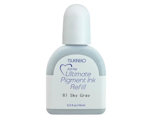 Tsukineko Ultimate Pigment Refill Nachfülltinte - 15 ml - Grau, Sky Gray - Zubehör Reinker für VersaColor Stempelkissen Tsukineko Ultimate Pigment Refill Nachfülltinte - 15 ml - Grau, Sky Gray - Zubehör Reinker für VersaColor Stempelkissen von Tsukineko