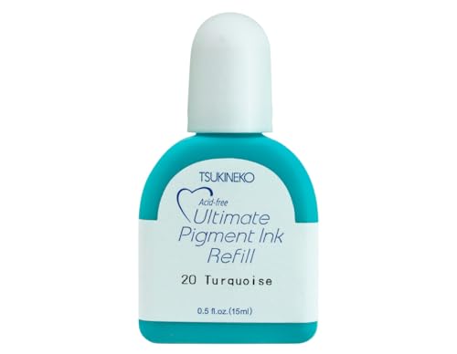 Tsukineko VCR-000-020 Ultimate Pigment Refill Nachfülltinte-15 ml-Blau, Turquoise-Zubehör Reinker für VersaColor Stempelkissen, 3,7 x 1,9 x 6,7 cm Tsukineko VCR-000-020 Ultimate Pigment Refill Nachfülltinte-15 ml-Blau, Turquoise-Zubehör Reinker für VersaColor Stempelkissen, 3,7 x 1,9 x 6,7 cm von Tsukineko