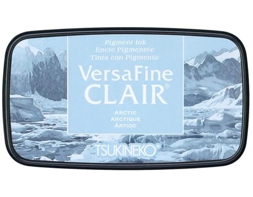 Tsukineko VF-CLA-604 VersaFine Clair Stempelkissen-Blau, Arctic-Groß-Deckend, Wasserfest, Beständig Gegen Ausbleichen-Embossing, pad size: 7.6 x 3.5 cm Tsukineko VF-CLA-604 VersaFine Clair Stempelkissen-Blau, Arctic-Groß-Deckend, Wasserfest, Beständig Gegen Ausbleichen-Embossing, pad size: 7.6 x 3.5 cm von Tsukineko